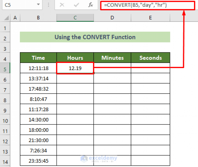 How to Convert Time to Decimal in Excel (3 Quick Ways)