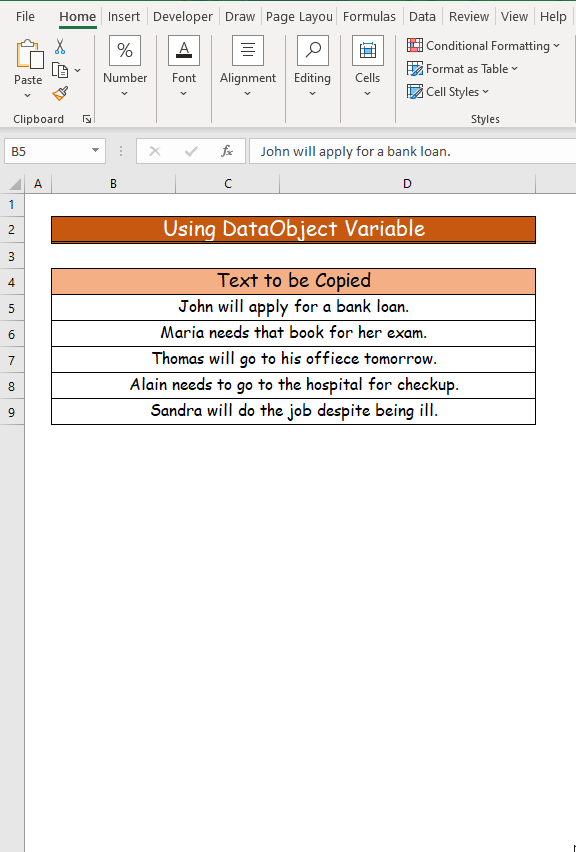 How to Copy Text to Clipboard Using VBA in Excel (2 Easy Ways)