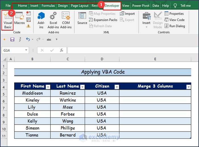 How to Merge 3 Columns in Excel (4 Easy Ways) ExcelDemy
