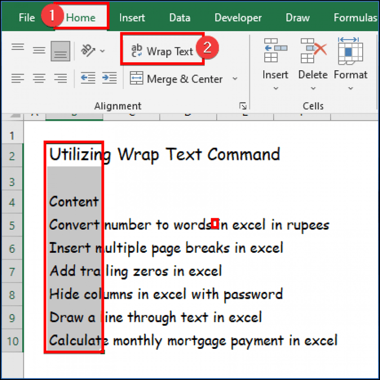 How to Show All Text in an Excel Cell (2 Easy Ways) ExcelDemy