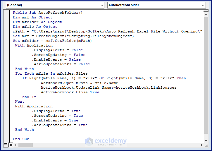 Hướng dẫn refresh power query without opening excel file làm mới truy