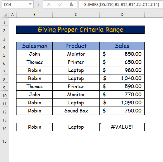 [Fixed] SUMIFS Not Working with Multiple Criteria (3 Solutions)