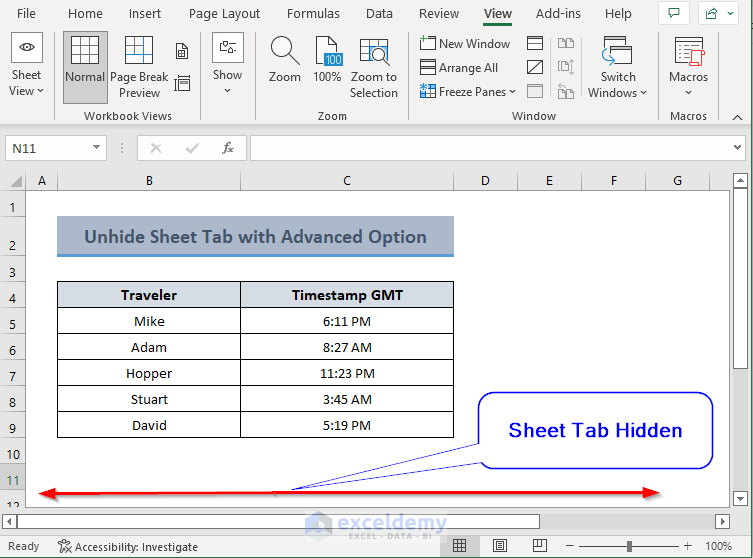 How to Unhide a Sheet Tab in Excel (7 Methods) ExcelDemy