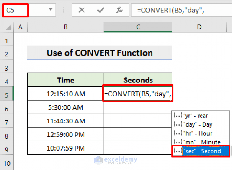 How to Convert Time to Seconds in Excel (3 Easy Methods)