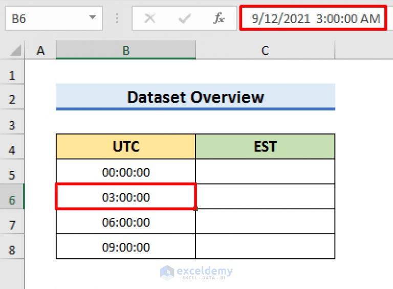 How to Convert UTC to EST in Excel (3 Easy Ways) ExcelDemy
