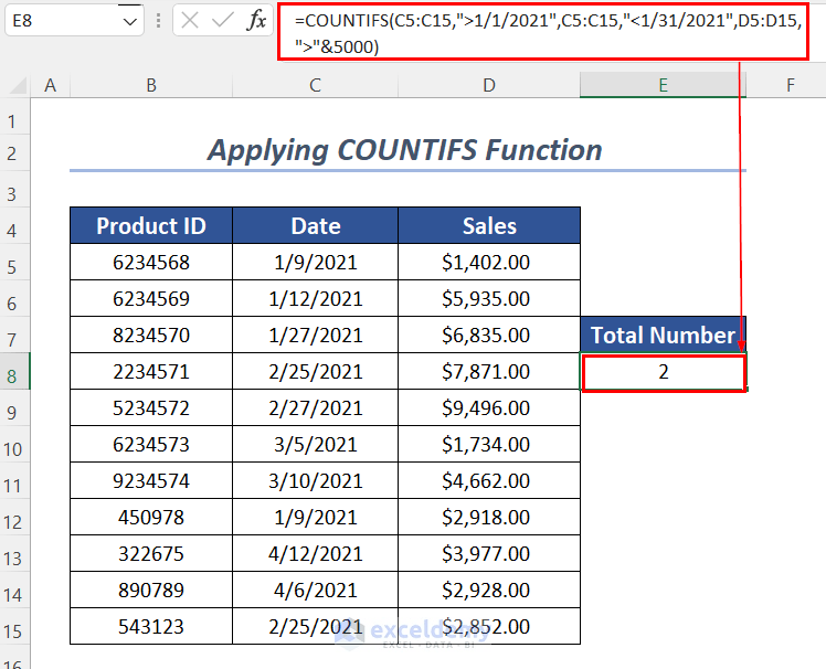 Using the Excel COUNTIF Function with Multiple Criteria and a Date