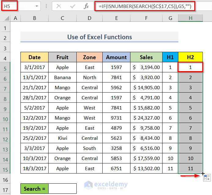 How to Create a Search Box in Excel Without VBA (2 Easy Ways)