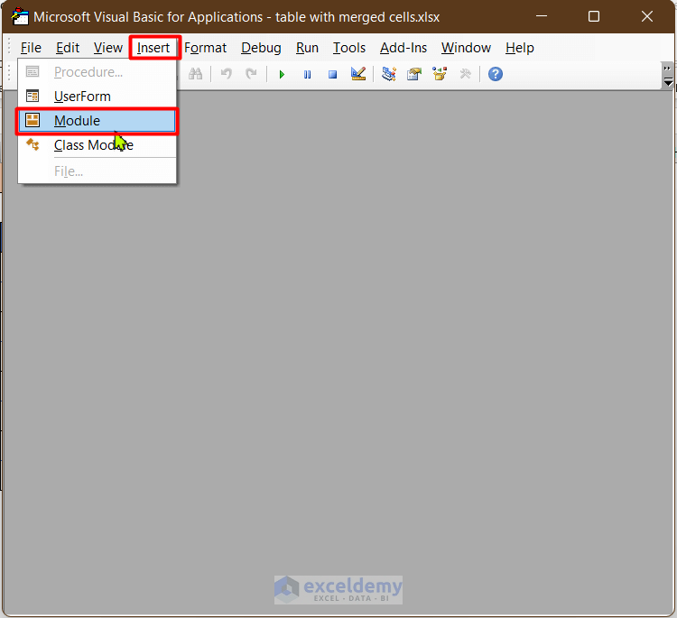 How to Create a Table with Merged Cells in Excel (4 Easy Methods)