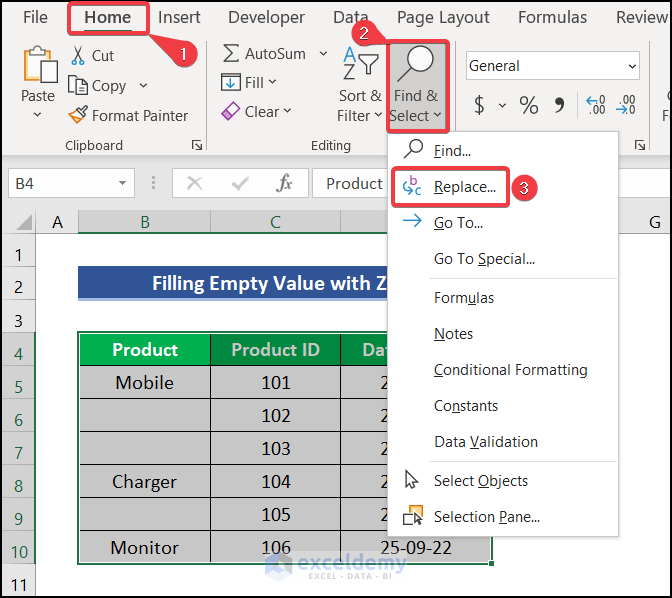 How to Fill Empty Cells with Last Value in Excel (4 Handy Ways)