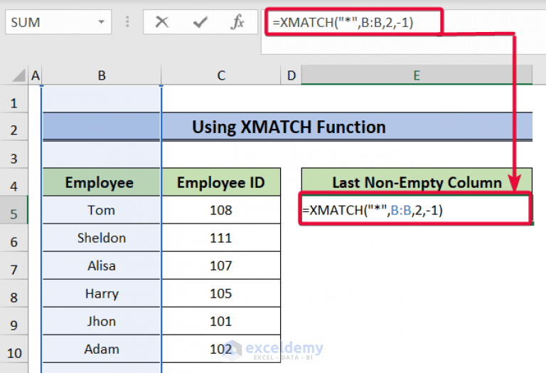 How to Go to Last Non Empty Cell in Column in Excel ExcelDemy