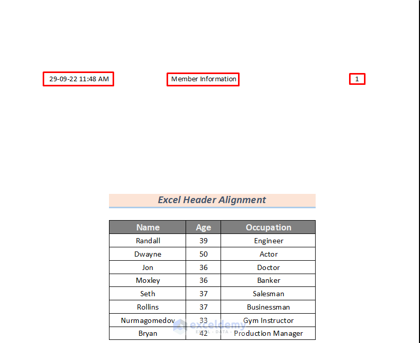 How to Maintain Excel Header Alignment (with Easy Steps)
