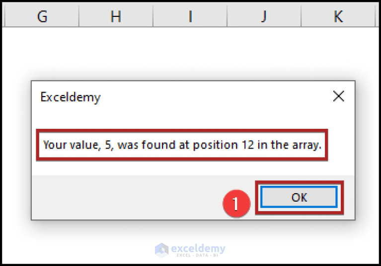 How to Find Lookup Value in Array in Excel VBA (2 Easy Ways)