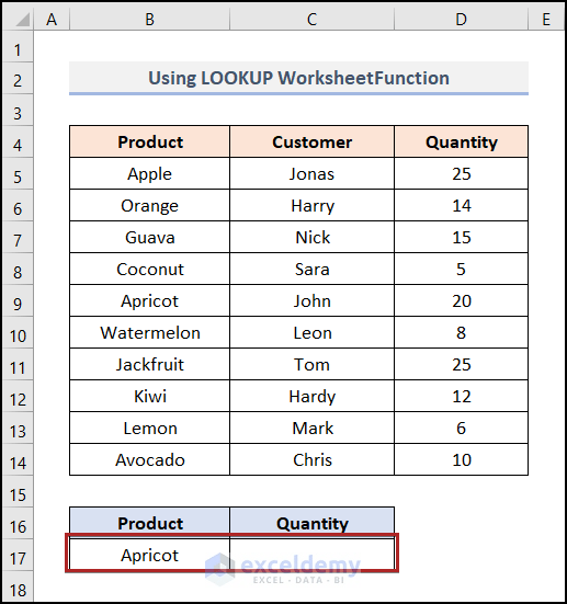 How to Find Lookup a Value in an Array Using VBA in Excel (2 Methods)