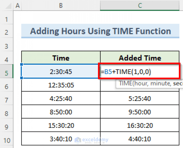 How to Add Hours, Minutes, and Seconds in Excel ExcelDemy