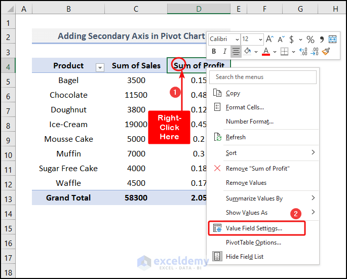 How to Add a Secondary Axis in an Excel Pivot Chart (with Easy Steps)