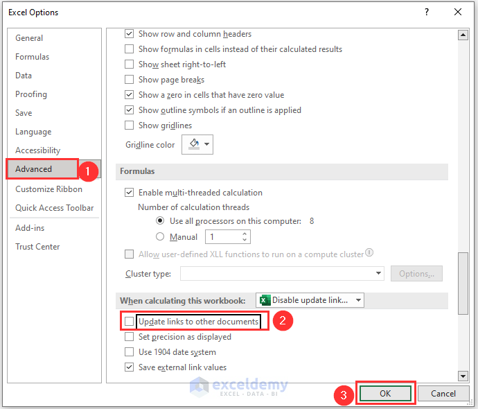 How to Disable Automatic Update of Links in Excel 3 Methods