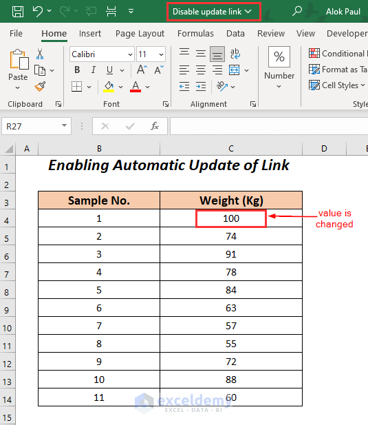 How to Disable Automatic Update of Links in Excel (3 Easy Ways)