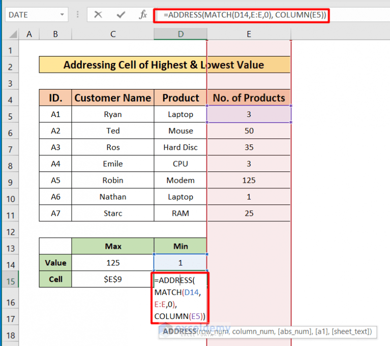 How to Use Cell Address in Excel Formula (4 Useful Methods)