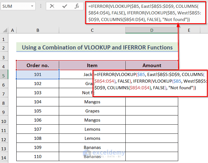 How to Use the VLOOKUP Function with Multiple Criteria in Different