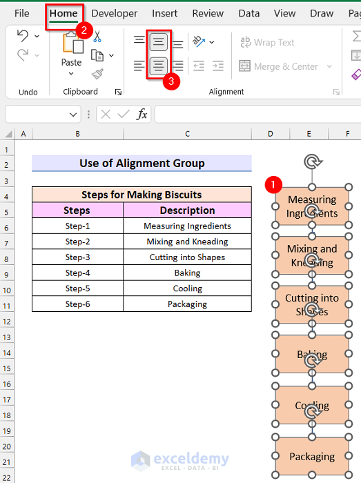 How to Align Text Boxes in Excel 3 Suitable Examples