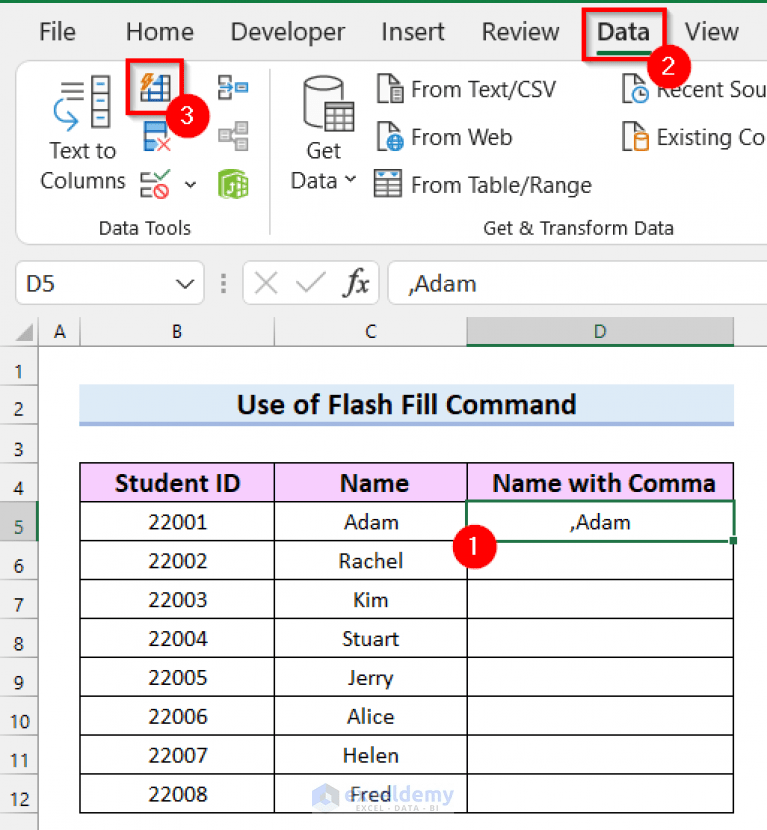 How to Add Comma Before Text in Excel (6 Suitable Ways)