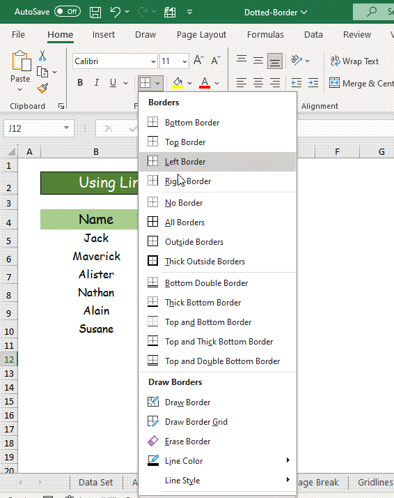 How to Add or Remove Dotted Border in Excel ExcelDemy