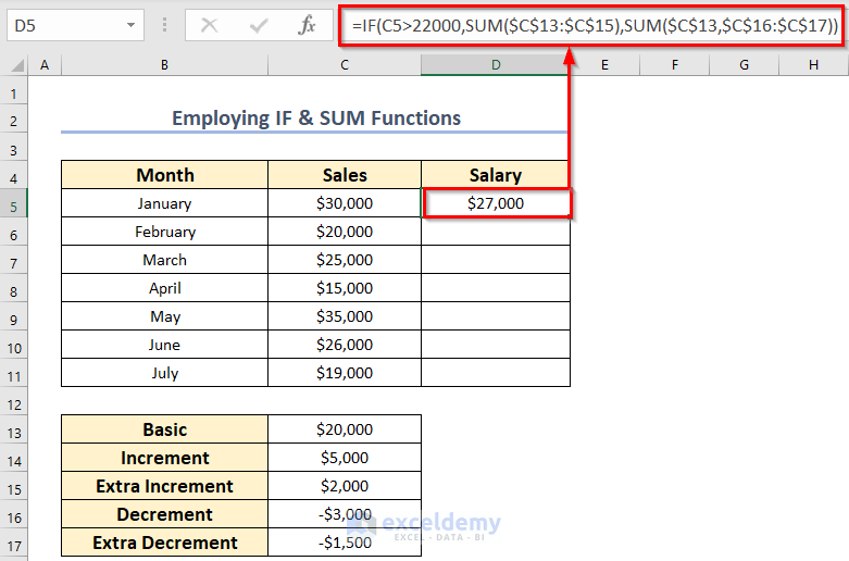 How to Add or Subtract Based on Cell Value in Excel (3 Ways)