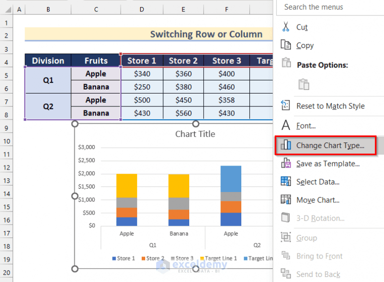 Clustered Column Combo Chart