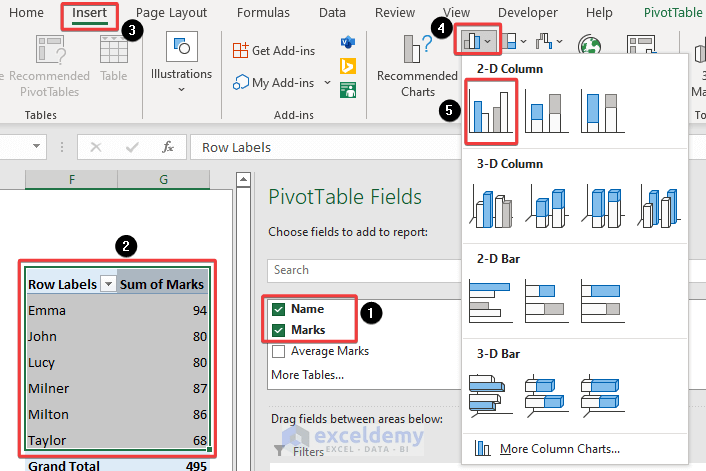 How to Add an Average Line to an Excel Chart -3 Steps
