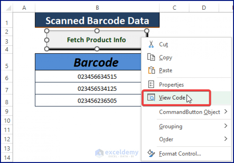 Creating a Barcode Scanner Macro in Excel (with Easy Steps)
