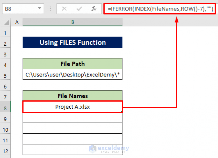 How to Copy File Names from Folder to Excel (4 Easy Methods)