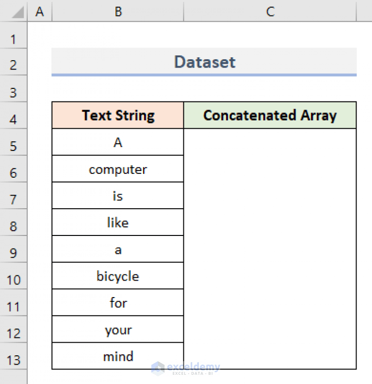 How to Concatenate Arrays in Excel (With 2 Conditions)