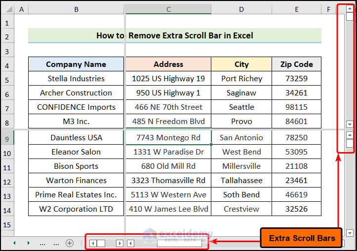 [Fixed!] Excel Scroll Bar Too Long 5 Methods ExcelDemy