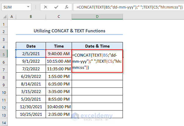 How to Add Time to Date in Excel (4 Useful Methods) - ExcelDemy