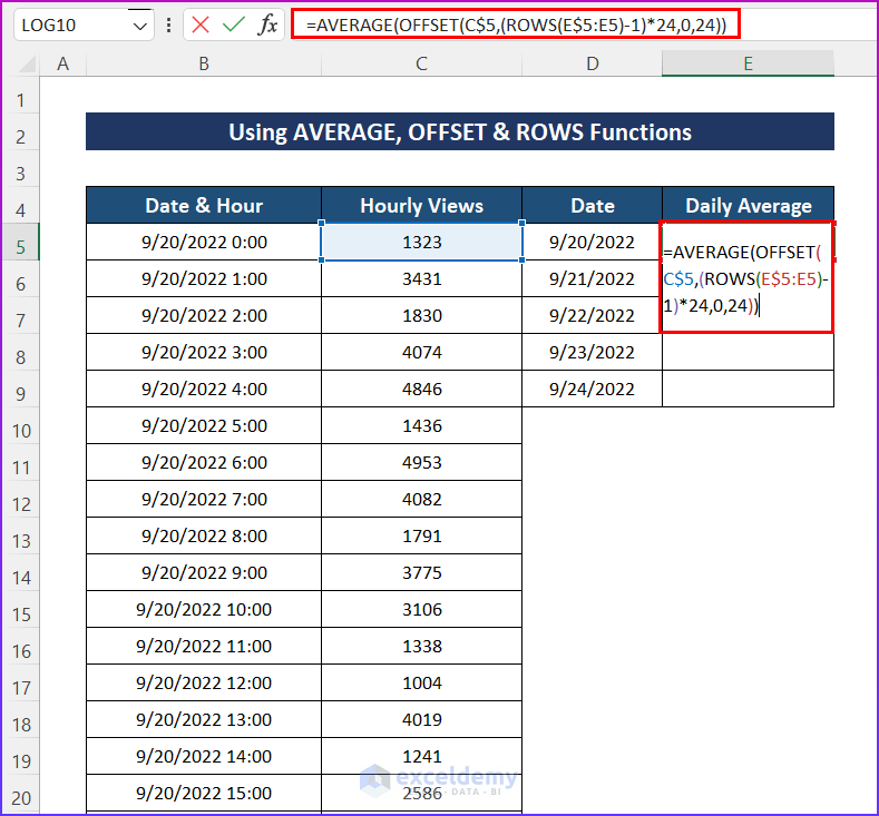 How to Calculate Daily Average in Excel (3 Easy Ways)