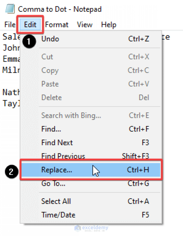 How to Change Comma to Dot in Excel (4 Handy Ways)