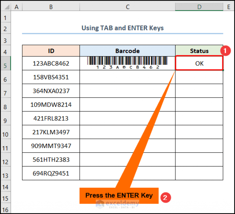 [Solved] Barcode Scanner Not Going to Next Line in Excel