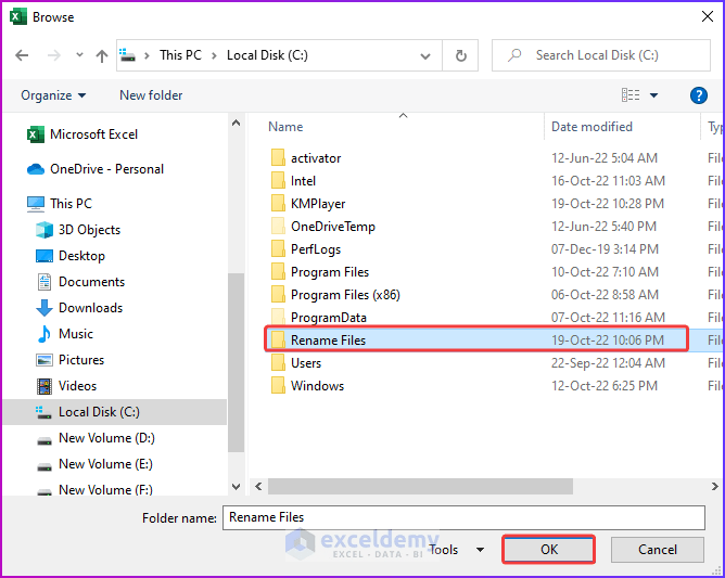 How to Rename Files in a Folder in Excel (2 Easy Ways)