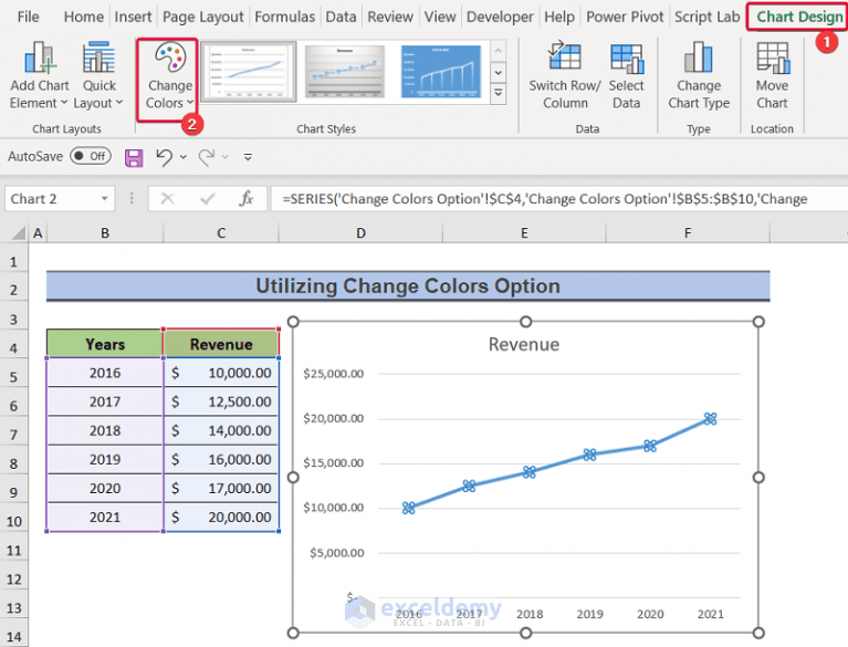 How to Change Color of One Line in Excel Chart (3 Handy Ways)