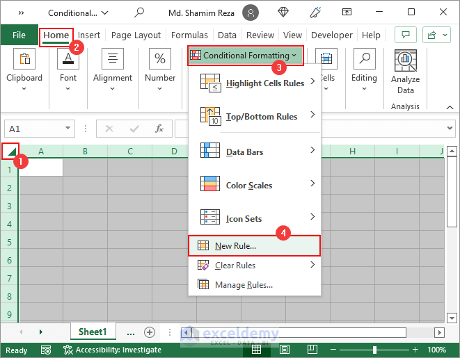 How to Apply Borders in Excel with Conditional Formatting