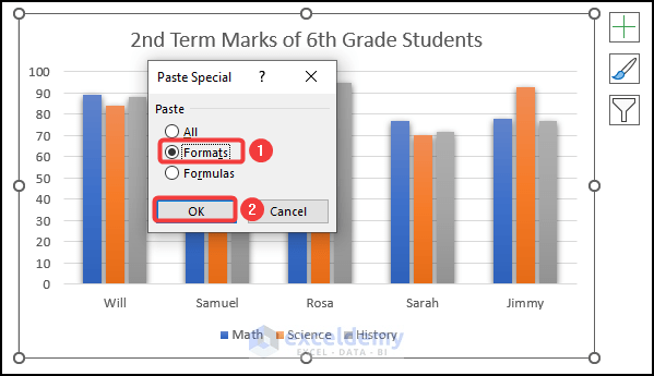 How to Copy Chart Without Source Data and Retain Formatting in Excel: 2