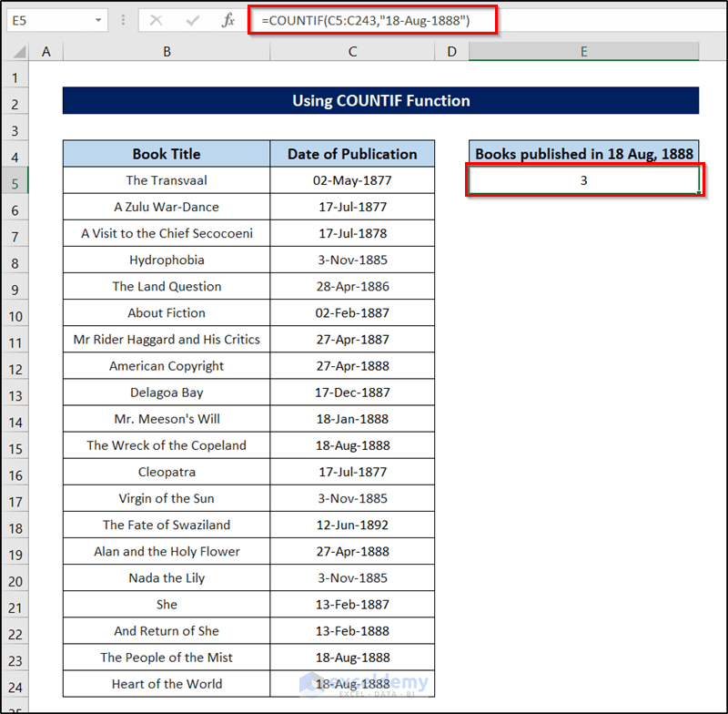 How to Count Date Occurrences in Excel (3 Suitable Examples)