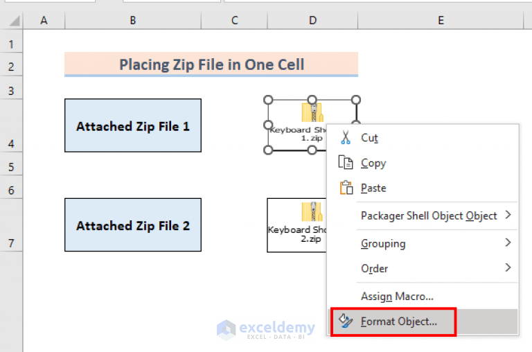 How to Attach Zip File in Excel (3 Quick Tricks) ExcelDemy