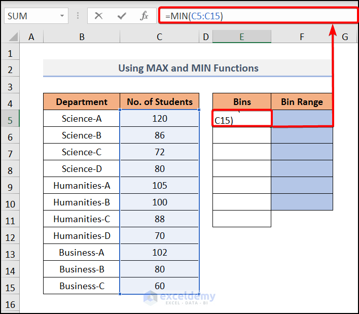 How to Calculate Bin Range in Excel (4 Methods)