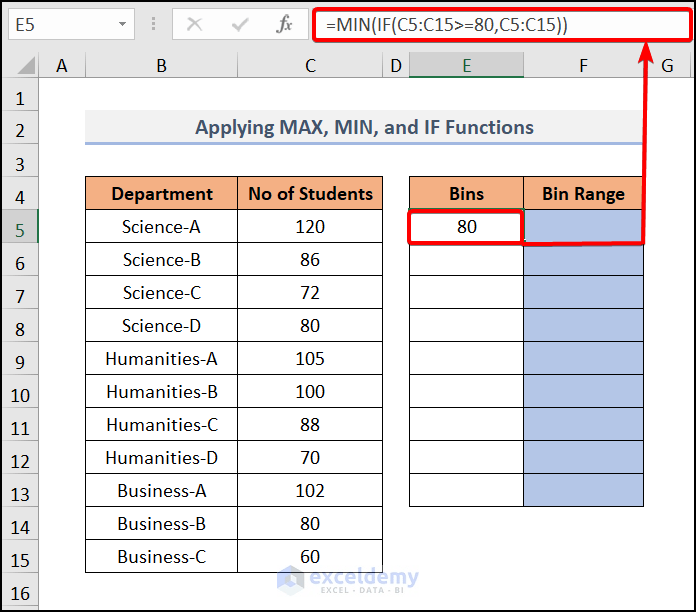How to Calculate Bin Range in Excel (4 Methods)