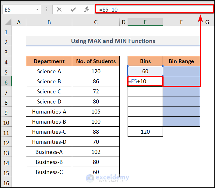 How to Calculate Bin Range in Excel (4 Methods)