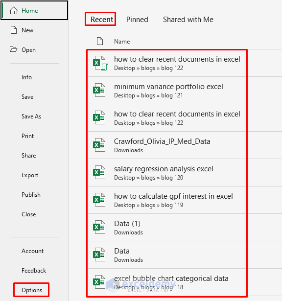 How to Clear Recent Documents in Excel (3 Effective Ways)