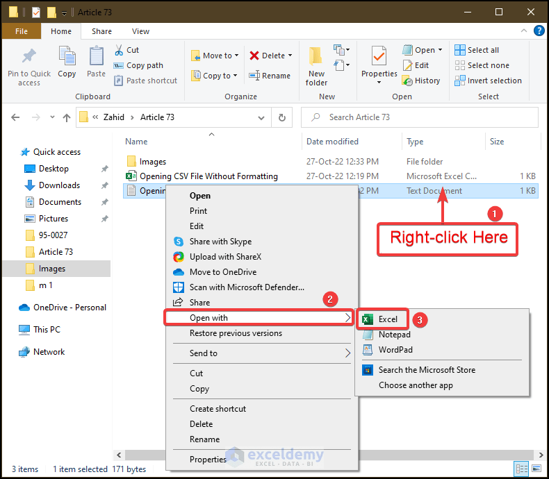 Open CSV File in Excel Without Formatting (2 Easy Ways)
