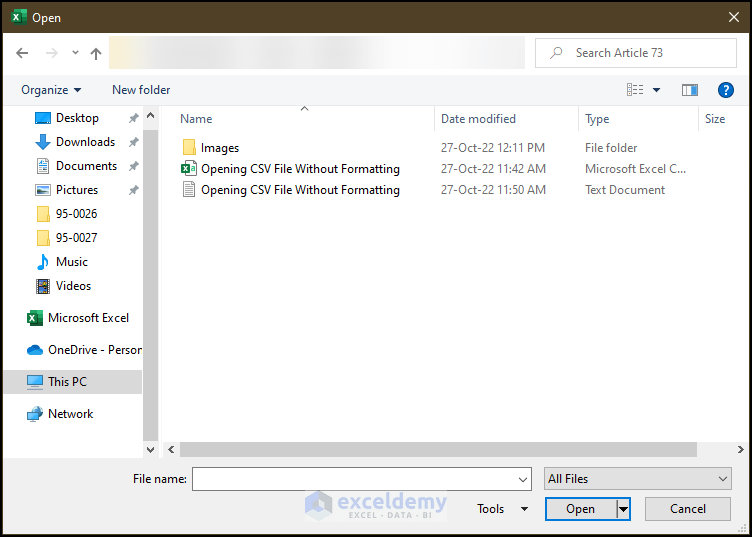 Open CSV File in Excel Without Formatting (2 Easy Ways)