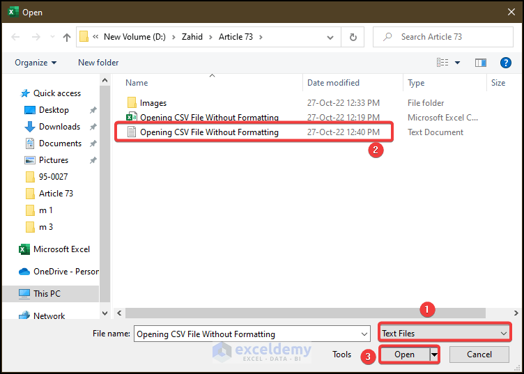 Open CSV File in Excel Without Formatting (2 Easy Ways)